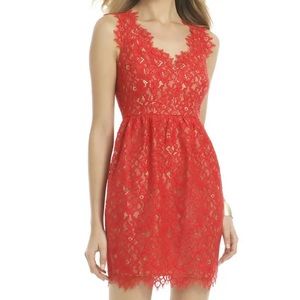 Shoshanna red Lace Sierra Dress size 0
